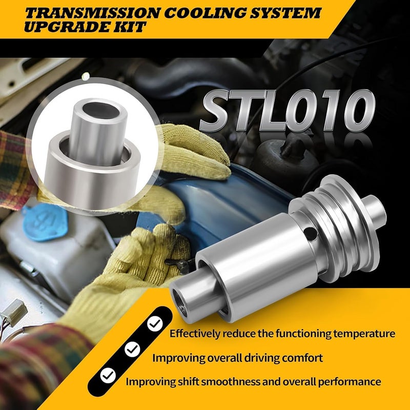 Jecoupoon STL010 Cooler Flow Bypass Valve Kit Upgrade Compatible with 6L80 6L90 Trucks 2014-up 8L80 8L90E 10L90 2016-up Cooler Flow Bypass Valve Kit - Image 2